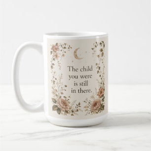 Heilung des inneren Kindes Vintage-Blumen-Zitat Kaffeetasse