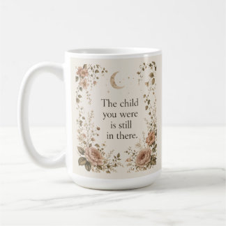 Heilung des inneren Kindes Vintage-Blumen-Zitat Kaffeetasse