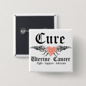 Heilung des Uteruskrebses Button (Vorne & Hinten)