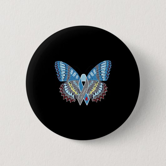 Heilung Diabetes Butterfly Button (Vorderseite)