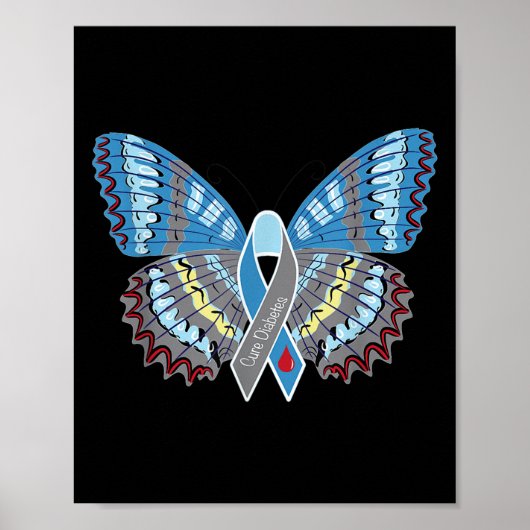 Heilung Diabetes Butterfly Poster (Vorne)