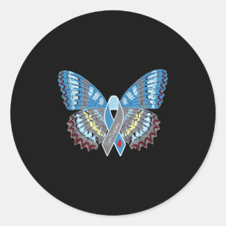 Heilung Diabetes Butterfly Runder Aufkleber
