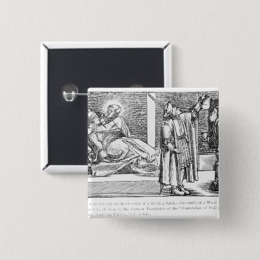 Heilung durch die Fürbitte eines Heilens Button (Vorne & Hinten)