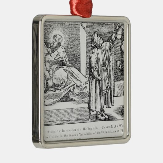 Heilung durch die Fürbitte eines Heilens Silbernes Ornament (Rechts)