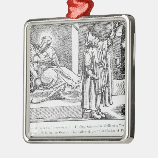 Heilung durch die Fürbitte eines Heilens Silbernes Ornament (Links)