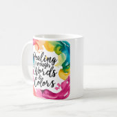 Heilung durch Wörter - Zitatdesign für M Kaffeetasse (Vorderseite Links)