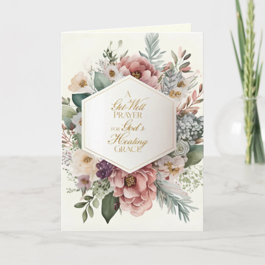 Heilung Gebet Blume Jungfrau Mary Karte (Vorderseite)