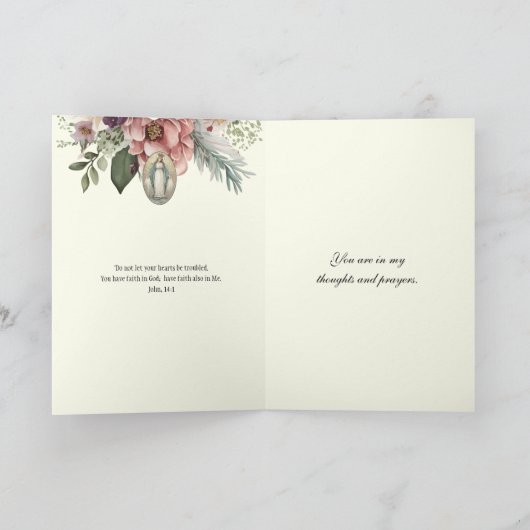 Heilung Gebet Blume Jungfrau Mary Karte (Innenseite)