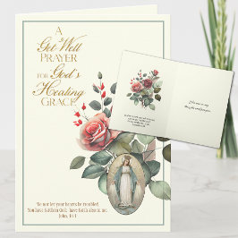 Heilung Gebet Rose Jungfrau Mary Karte