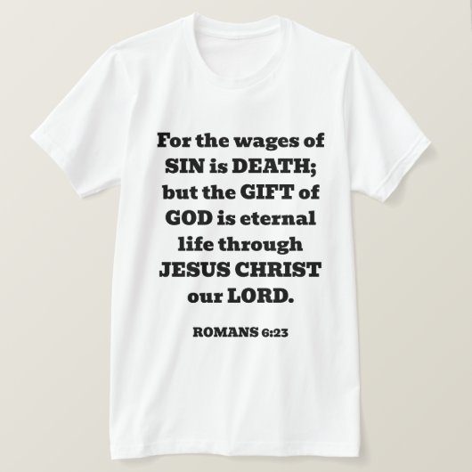 Heilung Gottes kostenloses Geschenk Römer Bibel Ve T-Shirt (Design vorne)