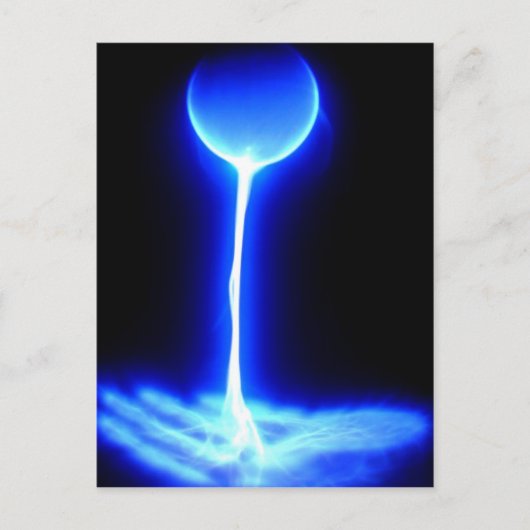 Heilung Hand mit der Quelle der Energie blau weiß Postkarte (Vorderseite)