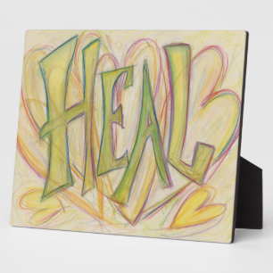 Heilung Herz Inspiration Word Kunst Print Plaques Fotoplatte