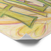 Heilung Herz Word Art Inspiration Poster Print (Ecke)