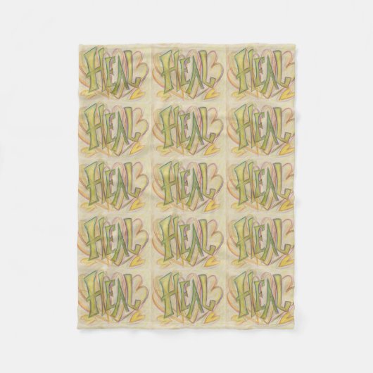 Heilung Herzenslust Word Art Soft Fleece Chemo Bla (Vorderseite)