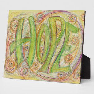 Heilung Hoffnung Inspiration Word Art Print Plaque Fotoplatte