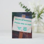 Heilung im Gange Postkarte (Stehend Vorderseite)