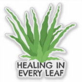 Heilung in jedem Leaf Aloe Vera Aufkleber (Vorderseite)