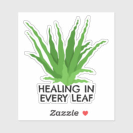 Heilung in jedem Leaf Aloe Vera Aufkleber
