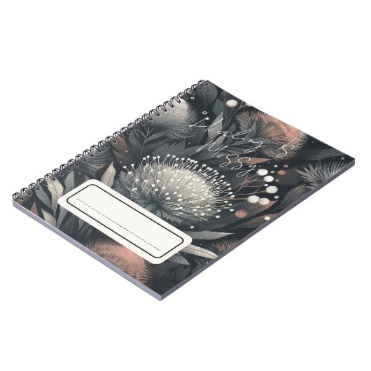 Heilung ist Messy - Mitternachtsblüte Botanische K Notizblock (Linke Seite)