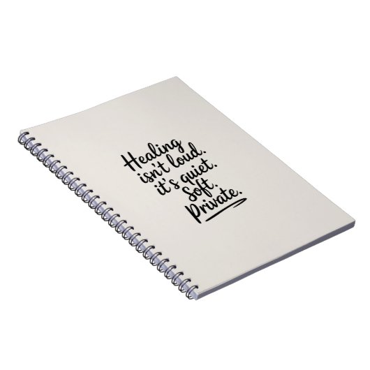 Heilung ist nicht laut - Minimalistisches emotiona Notizblock (Rechte Seite)