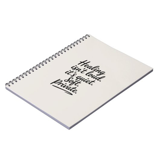 Heilung ist nicht laut - Minimalistisches emotiona Notizblock (Linke Seite)