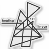 Heilung ist nicht linear | Bewusstsein für psychis Aufkleber (Vorderseite)
