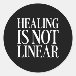 Heilung ist nicht linear runder aufkleber