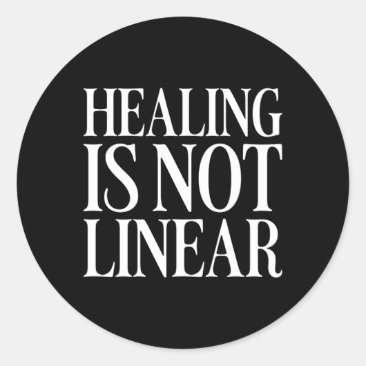 Heilung ist nicht linear runder aufkleber (Vorderseite)