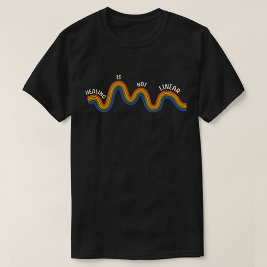 "Heilung ist nicht linear" Therapeut & Psychologe T-Shirt (Design vorne)
