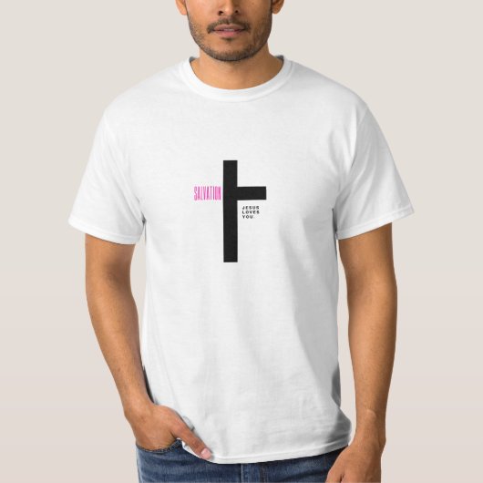 Heilung Jesus Liebe Kreuztee, minimalistisches Des T-Shirt (Vorderseite)