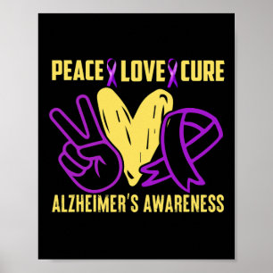 Heilung Liebe Alzheimerheimer-Krankheit Bewusstsei Poster