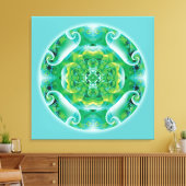 Heilung Mandala 4 Canvas Print Leinwanddruck (Insitu (Wohnzimmer))