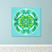 Heilung Mandala 4 Canvas Print Leinwanddruck (Insitu (Holzboden))