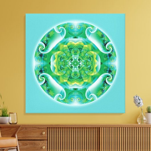 Heilung Mandala 4 Canvas Print Leinwanddruck (Insitu (Wohnzimmer))
