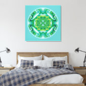 Heilung Mandala 4 Canvas Print Leinwanddruck (Insitu (Schlafzimmer))