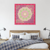 Heilung Mandala - Wrapped Canvas Leinwanddruck (Insitu (Schlafzimmer))
