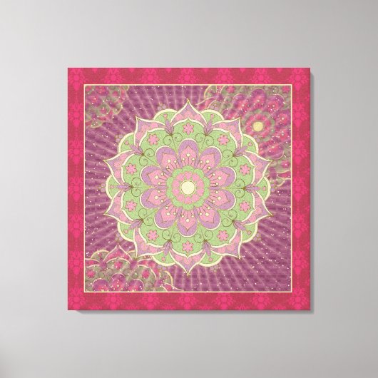 Heilung Mandala - Wrapped Canvas Leinwanddruck (Vorderseite)