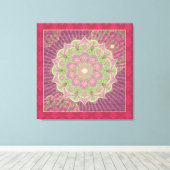 Heilung Mandala - Wrapped Canvas Leinwanddruck (Insitu (Holzboden))