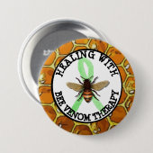 Heilung mit Bienenvenom-Therapie Lyme Ribbon-Taste Button (Vorne & Hinten)
