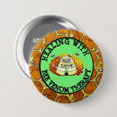 Heilung mit Bienenvenom-Therapie Lyme Ribbon-Taste Button (Vorne & Hinten)