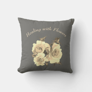 Heilung mit Blume Rose Design Kissen