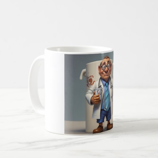 Heilung mit Spaß Tasse: Eine Lachen-Dose Kaffeetasse (Vorderseite Links)