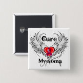 Heilung Myelom Herz Tattoo Wings Button (Vorne & Hinten)