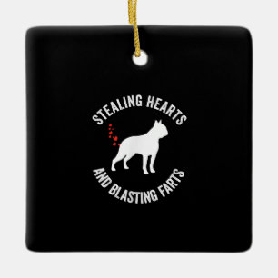 Heilung und Strahlen von Furzen Boston Terrier Keramikornament