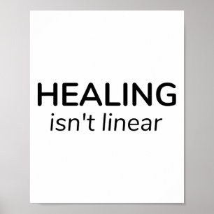 Heilung verläuft nicht linear Mental Health Minima Poster