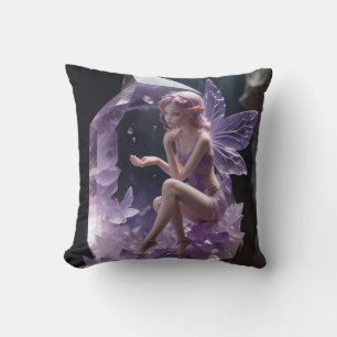 Heilung von Amethyst Crystals Fairy Kissen