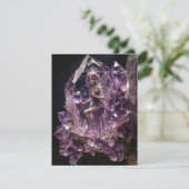 Heilung von Kristallen Amethyst Fairy Birthday Dankeskarte (Stehend Vorderseite)