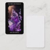 Heilung von Kristallen Lila Crystal Amethyst Visitenkarte (Vorne/Hinten)