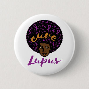 Heilung von Lupus-Bewusstsein Afroamerikanisch Lil Button