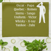 Heilung von Soldaten der Armee Phonetische Alphabe Geschirrtuch (Gefaltet)